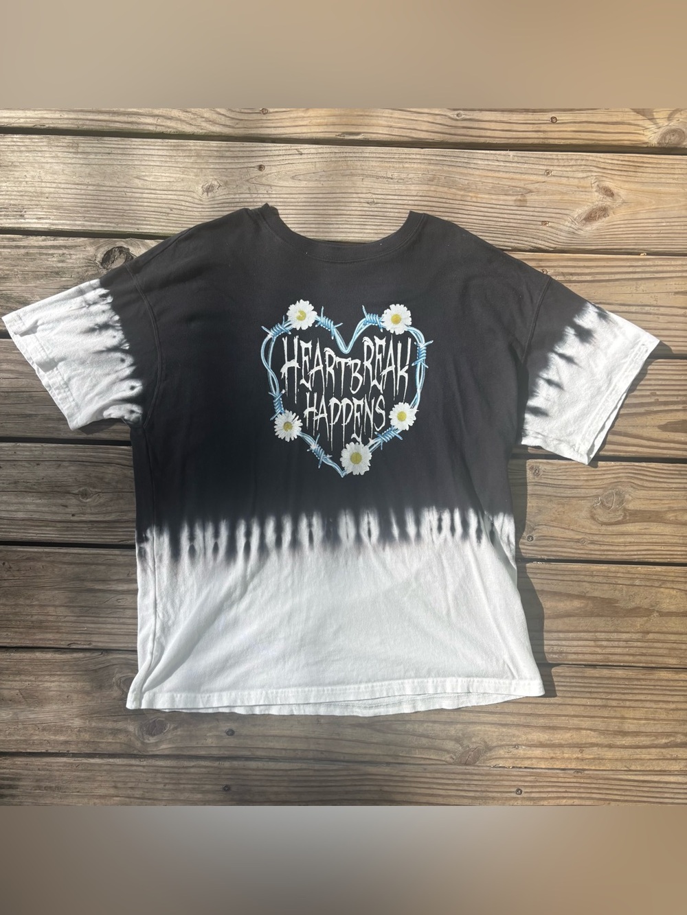 Forever 21 “Heartbreak Happens” Tie Dye T-Shirt